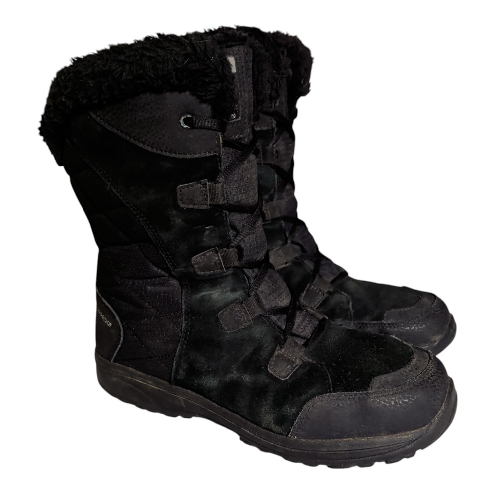 Columbia  Ice Maiden II Boots Women's Size 9 Waterproof Black Faux Fur Winter